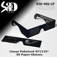 S3D-001-LP occhiali cartoncino 3d passivi lenti polarizzate lineari scenes